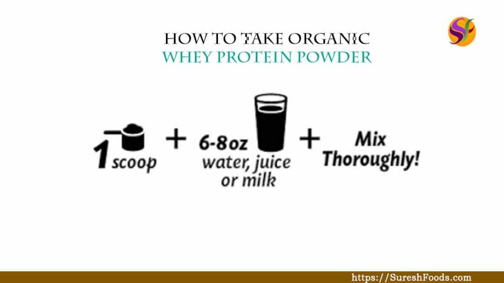 How to take organic whey protein powder : SureshFoods.com