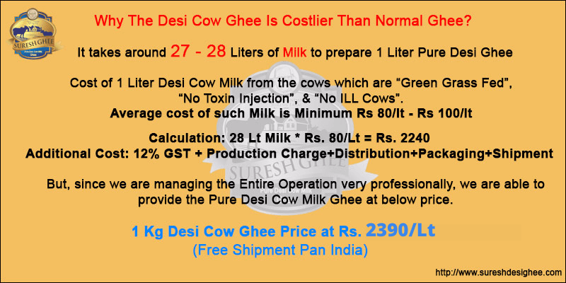 Desi cow ghee is costlier than normal ghee : SureshFoods.com