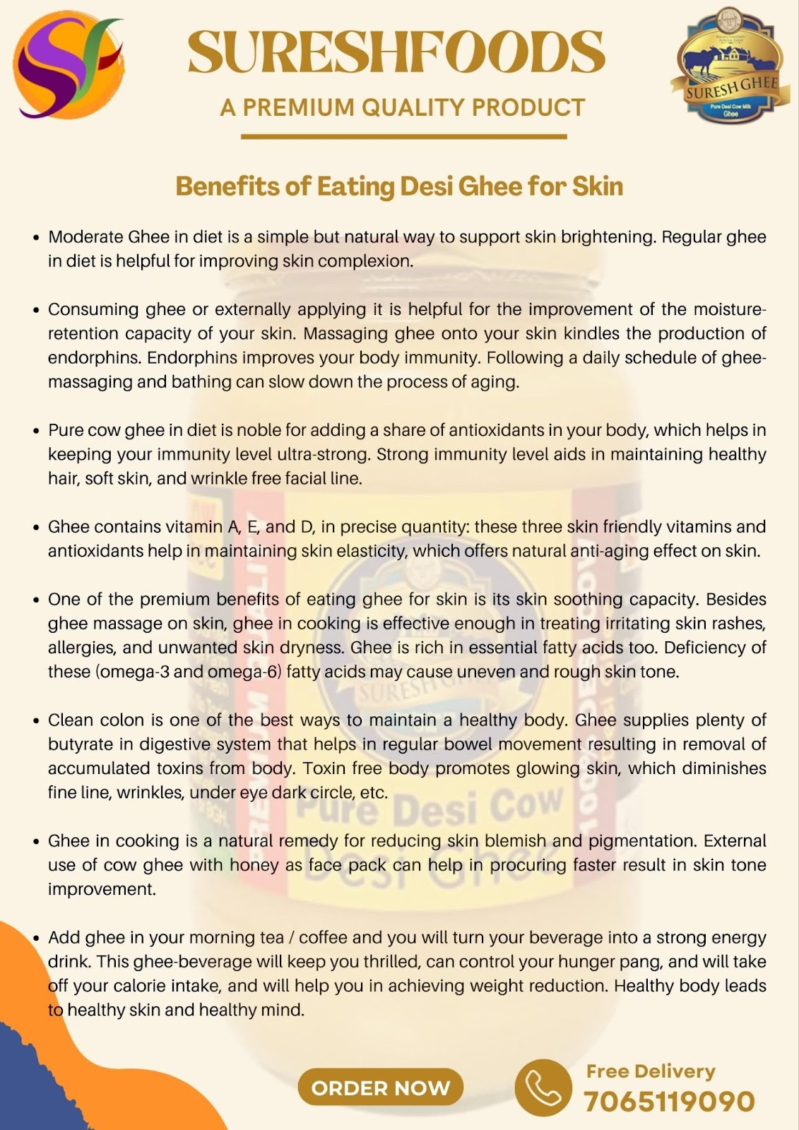 Benefits of Eating Desi Ghee for Skin | Cow ghee, Skin, Skin brightening